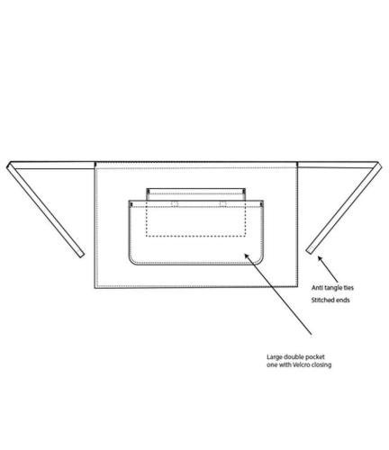 Dennys Bar Apron with Pocket - BLK - ONE